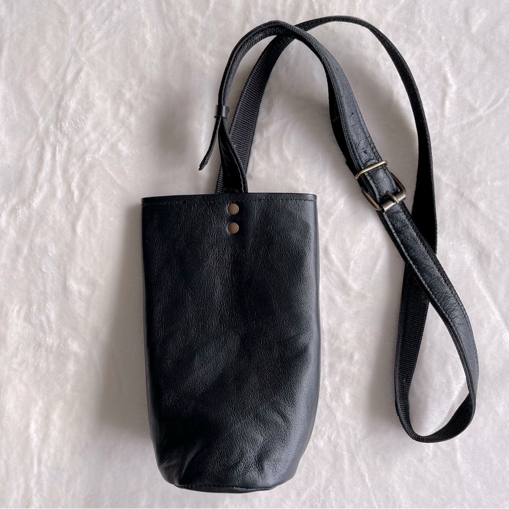 NWOT Leather Water Bottle Bag